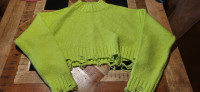 Pulover Zara, zeleni, S broj, nošen kratko