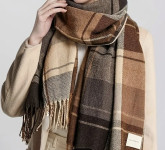 SMEĐE -  BEŽ  ZIMSKI ŠAL - NOVO