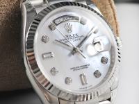 Unisex sat Rolex Day-Date 36 bijelo zlato Mother of Pearl automatski