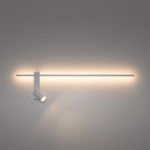 Zidna lampa EASY LEFT, bijela, širina 80 cm, metalna, GU10 + LED