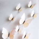 3D leptiri bijeli prugasti