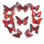 3D naljepnica leptiri crveni šareni