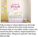 NALJEPNICA ZA ZID - 93/150 Princess sleeps here