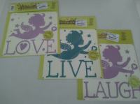 Naljepnice za zid LOVE LIVE LAUGH