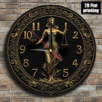 1 kom Okrugli zidni sat s temom božice - Veliki, lako čitljiv, tihi