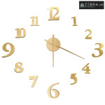 3D Wall Clock Modern Design Gold 100 cm XXL - Zlatno