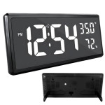Verk digitalni LED sat s alarmom – temperatura i vlaga, zidni/stolni,