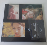 Zidni sat s 3 okvira za slike