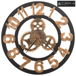 Zidni sat metalni 58 cm zlatno-crni