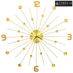 Zidni sat metalni 70 cm zlatni - Zlatne s brojevima 70 cm
