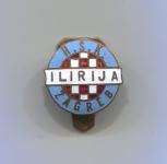 HŠK ILIRIJA ZAGREB - nogomet, značka, emajl, "na papuču", prije WW2
