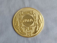 PLAKETA. INA - PLIN. 20 god. puštanja u pogon punionice. Mob