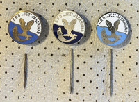 RIBARSTVO, SRD JEZ JASENOVAC - LOT OD TRI EMAJLIRANE ZNAČKE