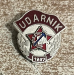 SFRJ - UDARNIK 1987. ZNAČKA NA POPREČNU IGLU