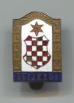 ŠK ZVIJEZDA ZAGREB - nogomet, značka, emajl, "na papuču", prije WW2