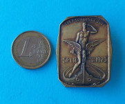 V. SLET SOKOLSKE ŽUPE SPLIT 1923 velika lijepa značka * Hrvatski Sokol