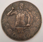 Srebrena plaketa povodom IV sajma zanatstva 1958 u Zagrebu