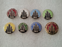 ZNAČKE-INA-Raf-Sisak. 8 kom. Emajl. Mob