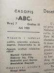 ABC, časopis, dva broja, 7 i 8 1955. LOT očuvano