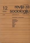 REVIJA ZA SOCIOLOGIJU, broj 1/2, siječanj-lipanj, Zagreb 1979.