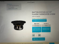 DCS165 Subwoofer Dayton