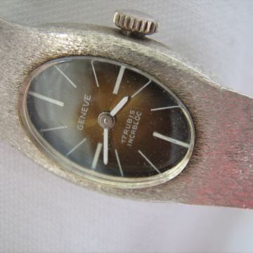 GENEVE 17 RUBIS INCABLOC -SREBRNI RUČNI ŽENSKI SAT 0,835 SREBRO
