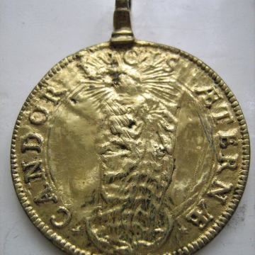 MEDALJA PAPE CLEMENTA IX  iz 1662 g.  XVII st.  pozlaćeno srebro BAROK