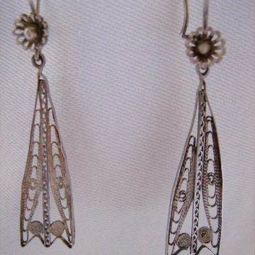 Stare srebrene filigranske naušnice 05 -SREBRO REĆINE