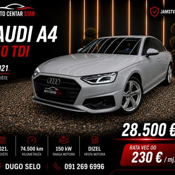 Audi A4 40 TDI ☆ GARANCIJA ☆ Leasing bez učešća