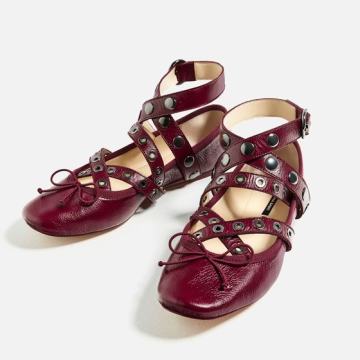 Zara kožne cipele balerinke