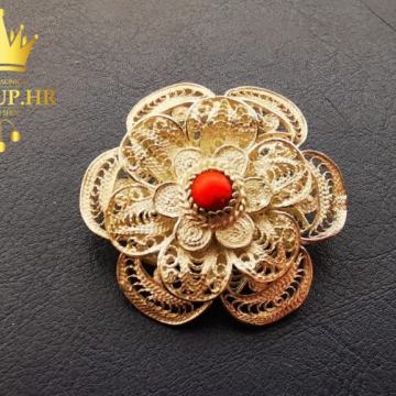 SREBRNI BROŠ "FILIGRAN" ---RUČNI RAD---