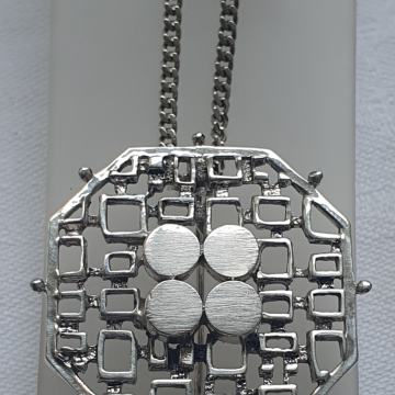 BROŠ SREBRO ART DEKO MODERNIST 800 SILVER /PRIVJESAK