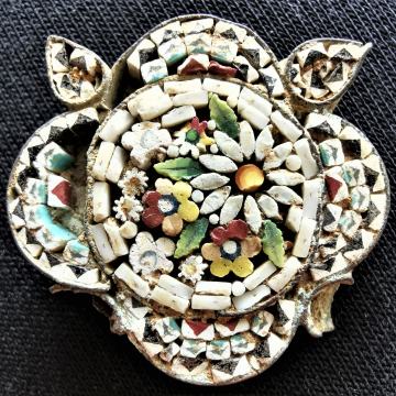 originalni venecijanski broš - mikro mozaik