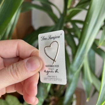 Srebrni broš-srce Sarajeva, 925, novi