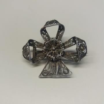 ⓉⒶⓋⒶⓃ Vintage srebrni broš (925 srebro)