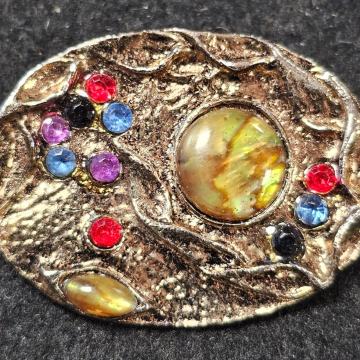 VINTIĐ BROŠ - 2 kom OPALa i SVAROVSKI KRISTALI