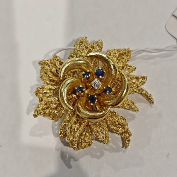 ZLATNI BROŠ 18K SA BRILJANTOM