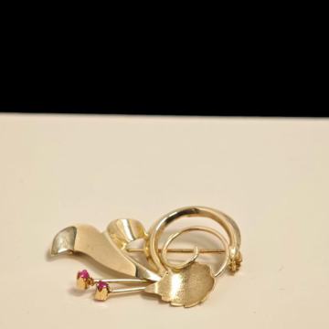 ZLATNI BROŠ 4.89G .585 / R1, RATE !!