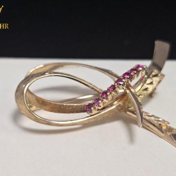 ZLATNI BROŠ 18K 8.15g/ R1, RATE !