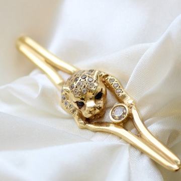ZLATNI BROŠ GEPARD 14K (585) 6,42g NOVO • GOLD SHOP •