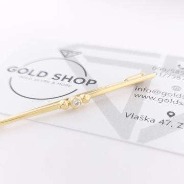 ZLATNI BROŠ - IGLA S DIJAMANTOM 18K (750) 2,04g NOVO • GOLD SHOP •
