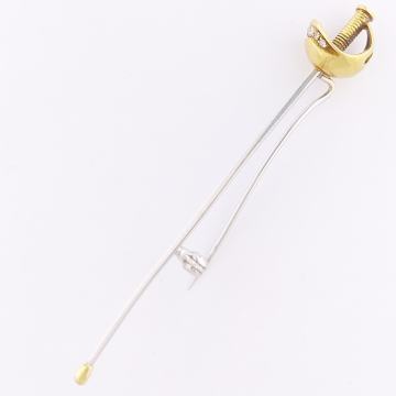 ZLATNI BROŠ MAČ FLORET 18K (750) 4,53g NOVO • GOLD SHOP •