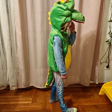Dječji kostim krokodila za 2 do 3 godine