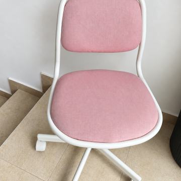 IKEA ÖRFJÄLL dječja radna stolica – ružičasta/bijela