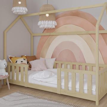 DJEČJI KREVET HOUSE 80X160 S OGRADOM I OKVIROM D8