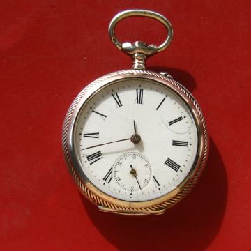 DŽEPNI SAT GALLONE SILVER  "ALECTO" SWISS