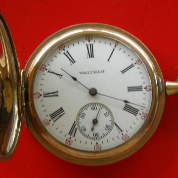 DŽEPNI SAT "WALTHAM" FULL HUNTER FAHYS GOLD FILLED-TOP STANJE