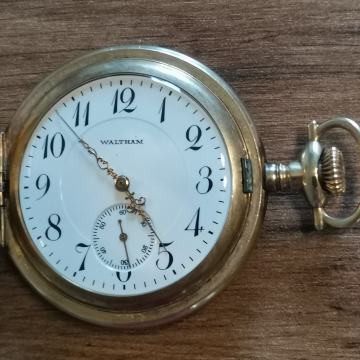 DŽEPNI SAT "WALTHAM" GOLD FILLED FULL HUNTER-TOP STANJE