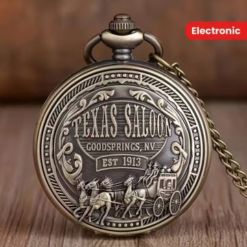 Vintage džepni sat Texas Saloon Quartz