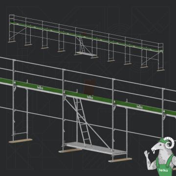 TELKA 110,52 m² Okvirna skela UNICO73 Visina 4 m Duljina 27,6 m
